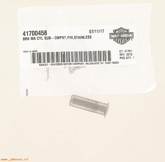   41700458 (41700458): Pin, brake master cylinder - NOS