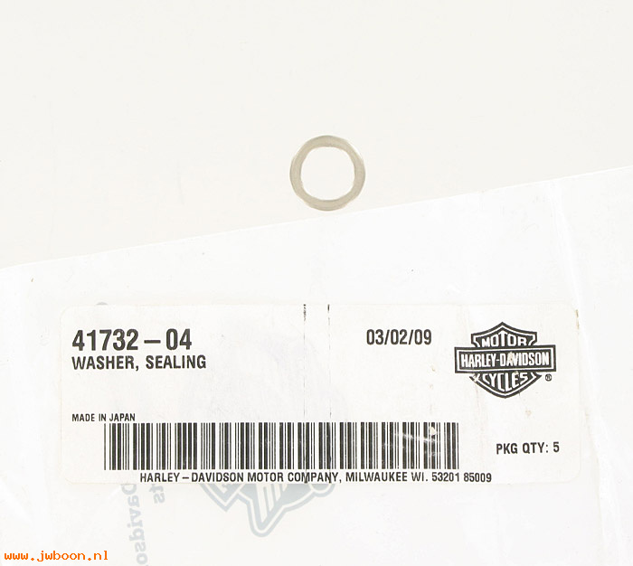   41732-04 (41732-04): Sealing washer - 10 mm - NOS - Sportster XL, single brake