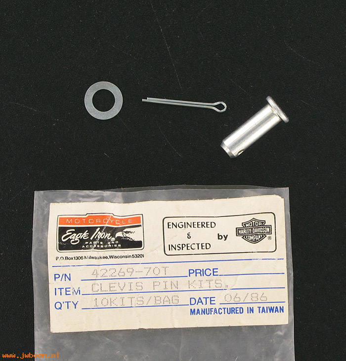   42269-70T (42269-70T): Clevis pin kit, brake rod  "Eagle Iron" - NOS-FL 70-84. FLT. FX