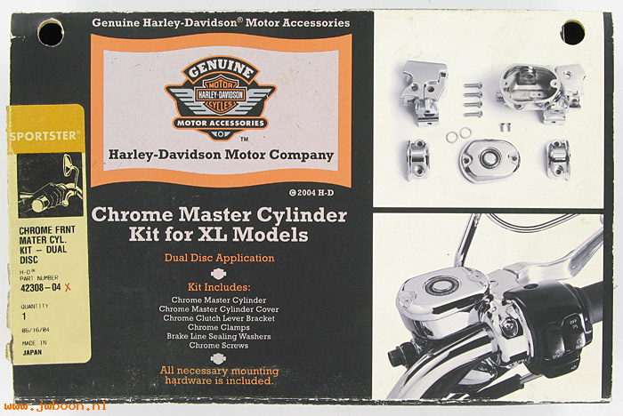   42308-04 (42308-04): Master cylinder kit - front dual disc - NOS - Sportster XL 04-06