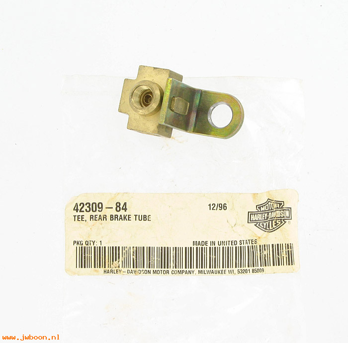   42309-84 (42309-84): Brake line tee, use with sidecar - NOS - repl. 42309-70, 42318-72