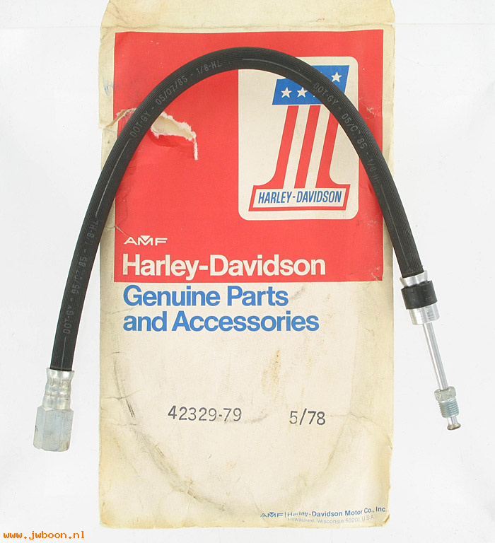   42329-79 (42329-79): Hose - rear brake - NOS - Ironhead Sportster XLS 1979. AMF H-D