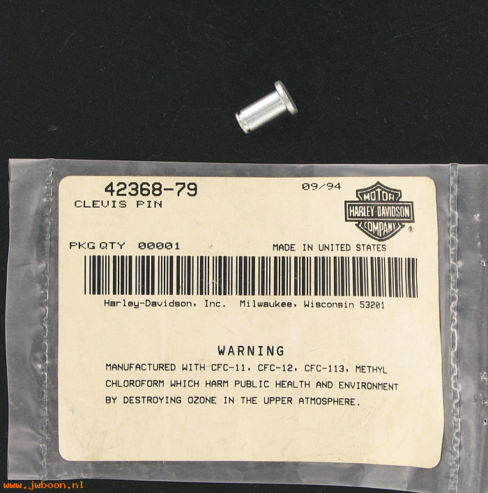   42368-79 (42368-79): Clevis pin, rear brake - NOS - Sportster Ironhead XL 1979.AMF H-D