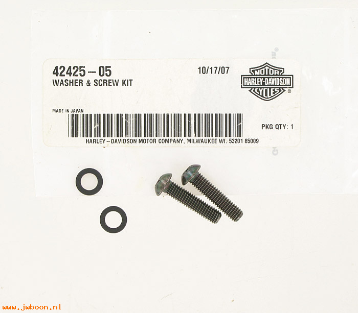   42425-05 (42425-05): Washer & screw kit - NOS - Sportster XL, XR