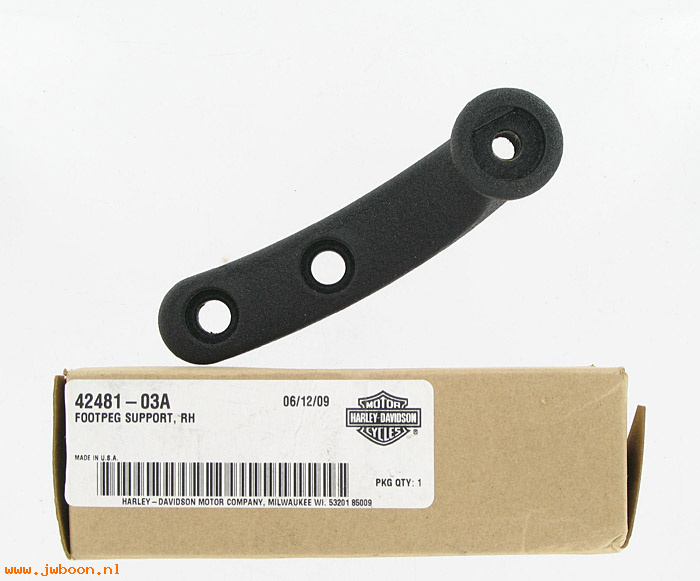   42481-03A (42481-03A): Footrest support - right - NOS - Dyna Wide Glide, FXDWG,FXDF '03-