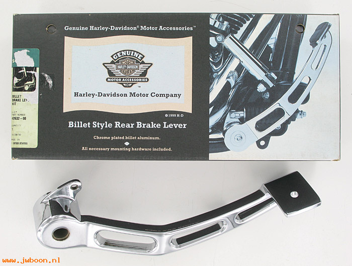   42632-00 (42632-00): Billet style rear brake lever - NOS - FXSTB, FXSTD, FXSTS '00-'06