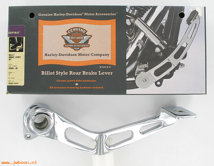   42634-00 (42634-00): Billet style rear brake lever - NOS - FXST, FXSTC, FXSTS, FXSTB