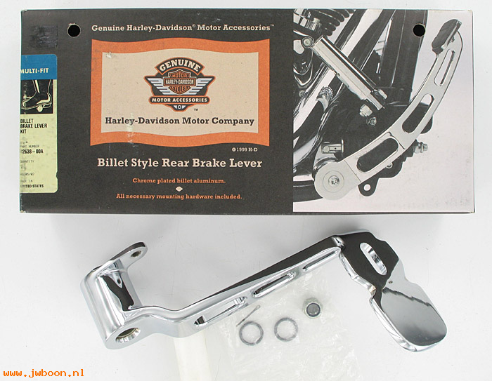   42638-00A (42638-00A): Billet style rear brake lever - NOS - FLSTC/S/F/N 87-99, Heritage