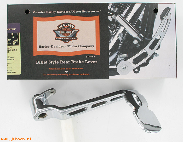   42640-00 (42640-00): Billet style rear brake lever - NOS - Heritage FLSTC/F/S '00-