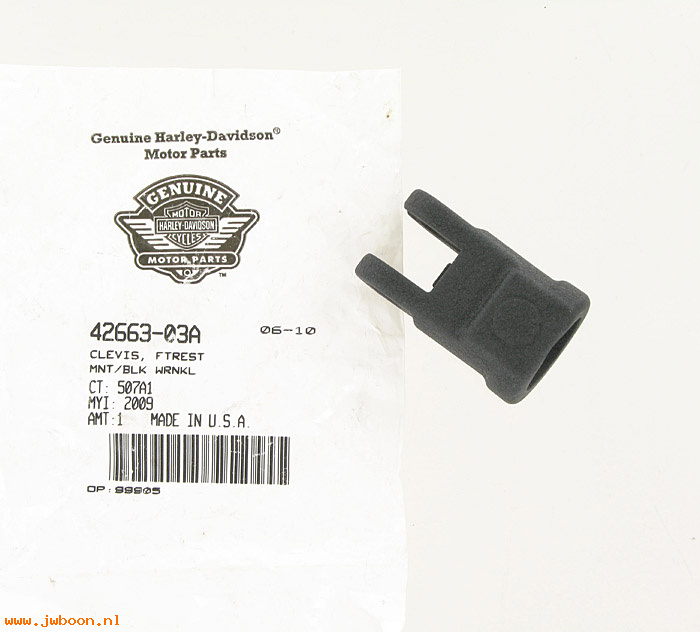   42663-03A (42663-03A): Clevis - footpeg / footrest - NOS - FXD, Dyna
