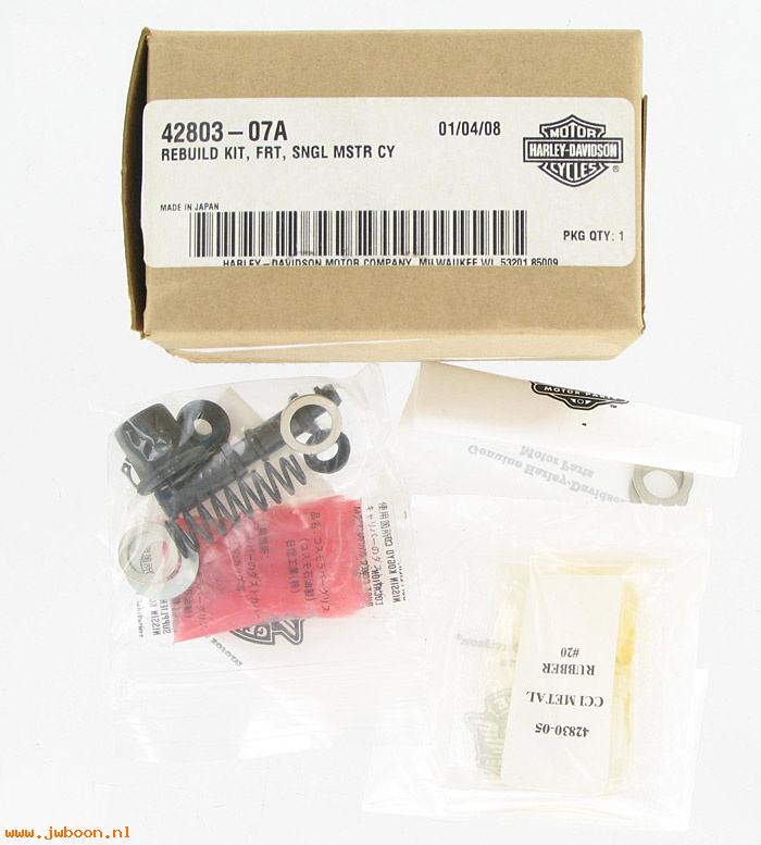   42803-07A (42803-07A): Repair kit - front master cylinder, single brake - NOS - XL 07-