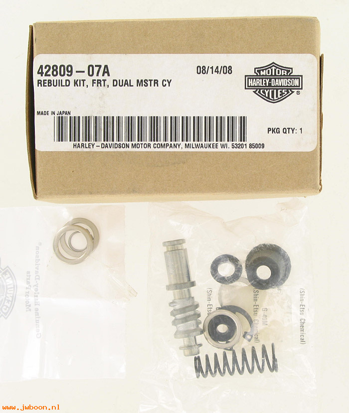   42809-07A (42809-07A): Repair kit - front master cylinder, dual brakes - NOS - XL