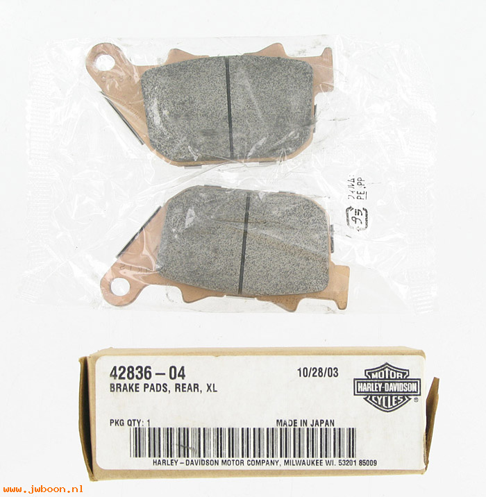   42836-04 (42836-04): Brake pad kit - rear - NOS - Sportster XL '04-'06