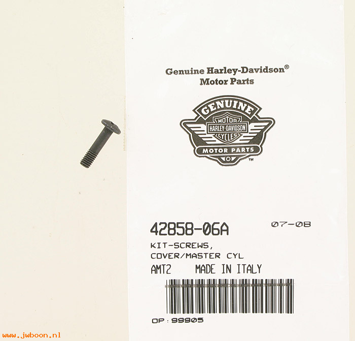   42858-06A (42858-06A): Screw, master cylinder cover - NOS - V-rod