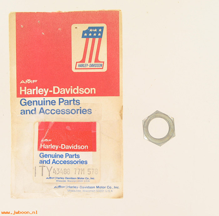   43488-77M (43488-77M / 27559): Axle nut - right - NOS - Aermacchi MX250 competition model 1978