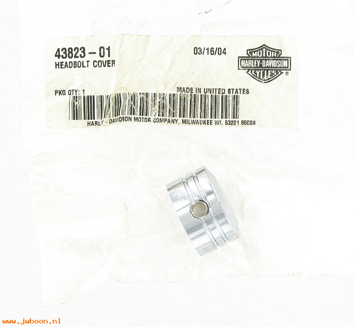   43823-01 (43823-01): Cover, head bolt - without screw - NOS - CVO '01-'06