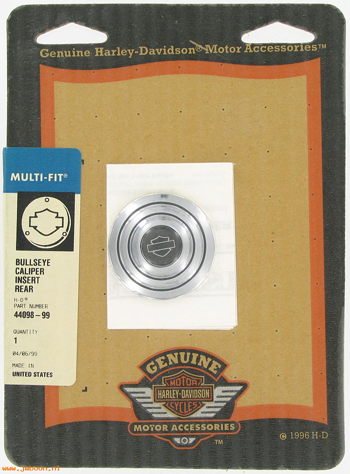   44098-99 (44098-99): Bullseye caliper insert - (1 3/4")  bar & shield - NOS '99-down