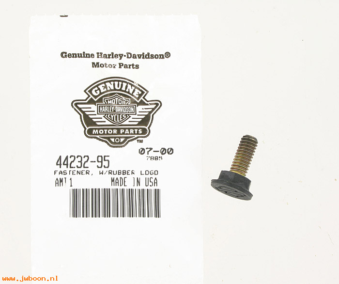   44232-95 (44232-95): Fastener with rubber logo, 5-slot brake pedal - NOS