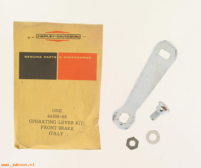   44306-65 (44306-65): Lever, front brake - with fittings - NOS - Aermacchi M-50 '65-'66