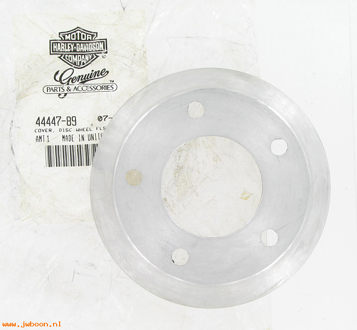   44447-89 (44447-89): Cover, disc wheel - NOS - Softail Fat Boy FLSTF '90-early'93