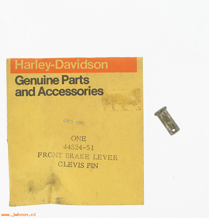   44524-51 (44524-51): Clevis pin, front brake lever - NOS - KH,XL,FX 54-72.Servi-car