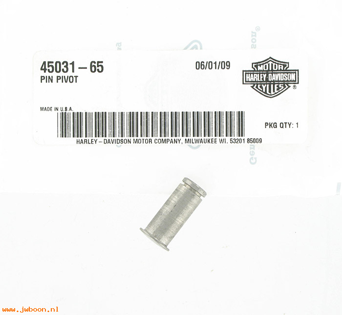   45031-65 (45031-65): Pivot pin,hand lever - NOS - FL 65-71. XL 65-81.FX.Servi-car.Scat