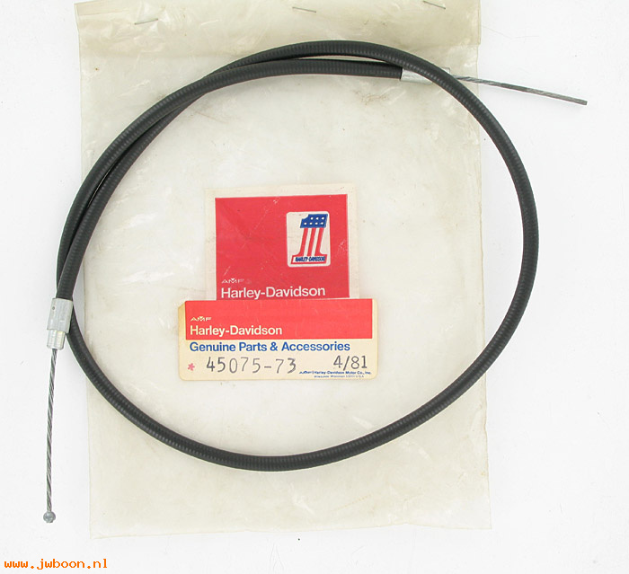   45075-73 (45075-73 / 45075-73P): Clutch cable assy. - NOS - Aermacchi SX, TX125 '73-'75. AMF H-D