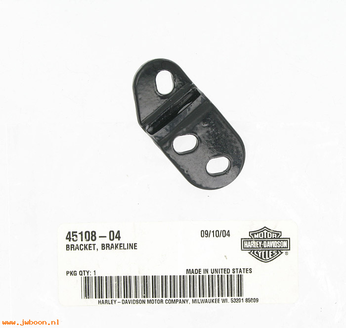   45108-04 (45108-04): Bracket - NOS - Softail braided rear brake lines