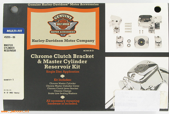  45355-06 (45355-06): Clutch bracket & master cyl reservoir kit - NOS - FXD, FXST '06-
