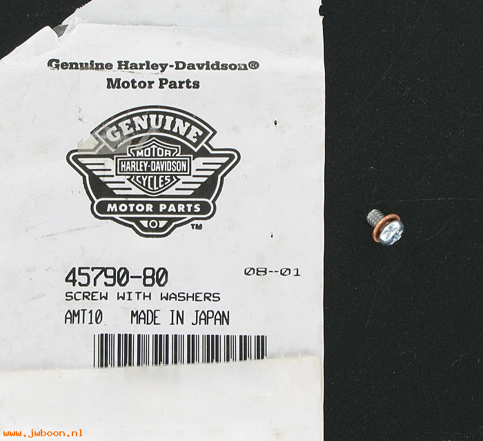   45790-80 (45790-80): Drain screw, and copper washer - NOS - FX's. Ironhead XL's