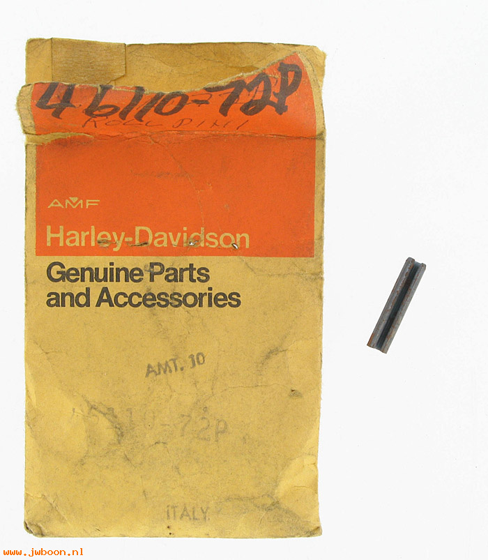   46110-72P (46110-72P): Roll pin, spring stud - NOS - Aermacchi Shortster, X-90 1972