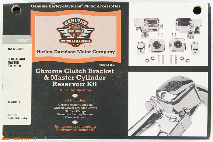   46112-02D (46112-02D): Clutch & brake master cylinder kit   DOT 5 - NOS - V-rod, VRSC