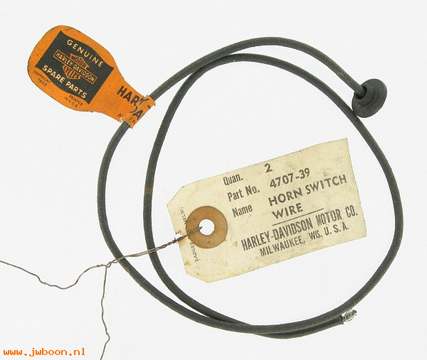    4707-39 ( 4707-39): Wire - horn - NOS - WLA 1942, after reg.nr.611203. WLC 1943