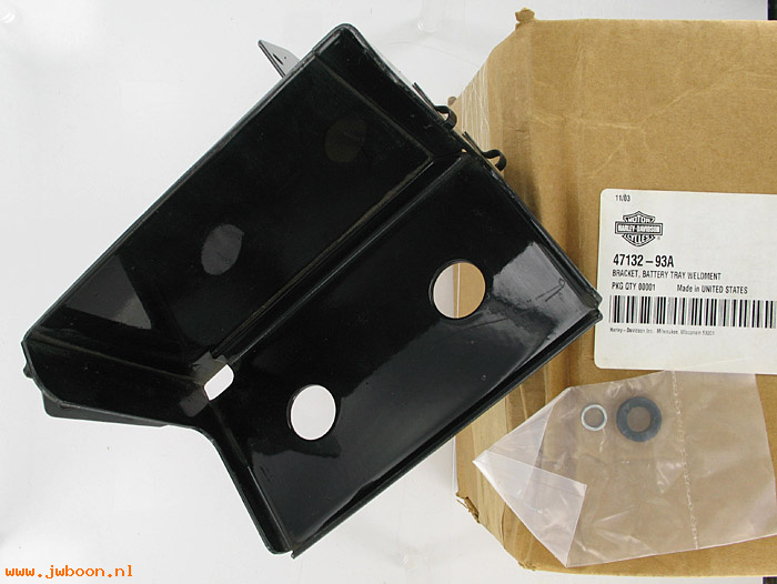   47132-93A (47132-93A): Battery tray weldment - NOS - FXD, Dyna '93-'94