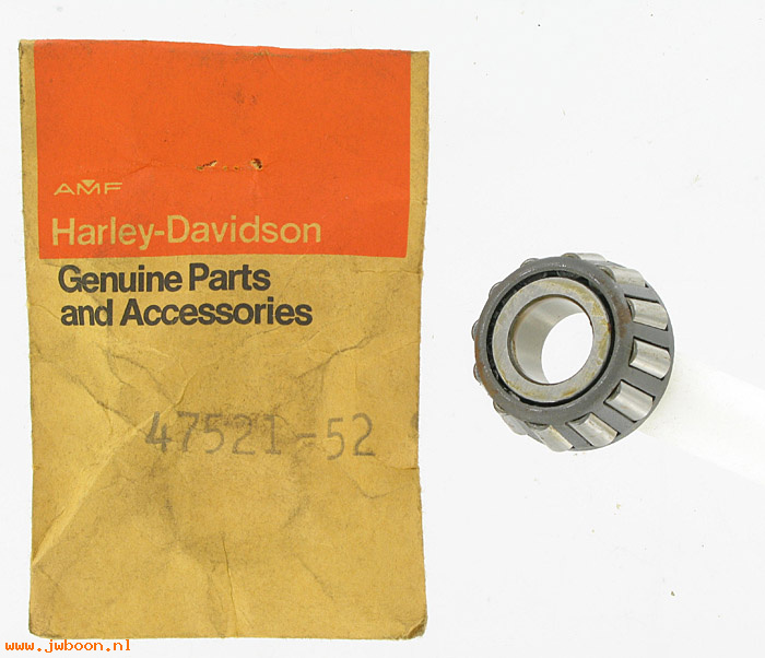  47521-52 (47521-52): Bearing, rear fork (cone only) - NOS - K, KH, Ironhead XL 52-e74