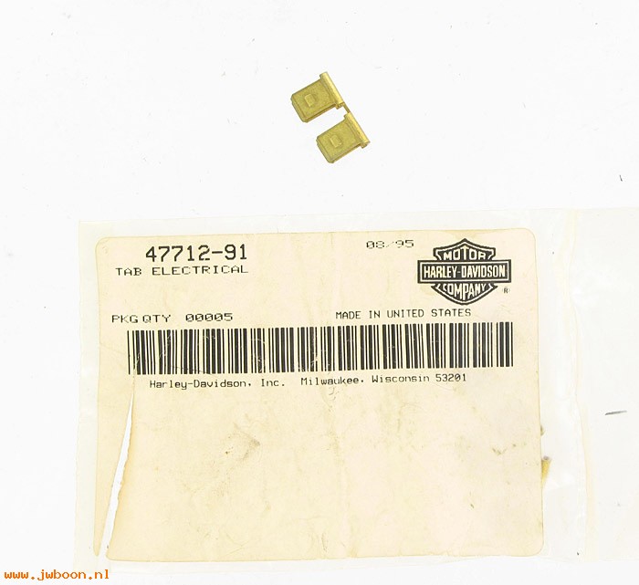   47712-91 (47712-91): Tab electrical - NOS - Softail, FXSTC, FXSTS 91-95. FLT 1993