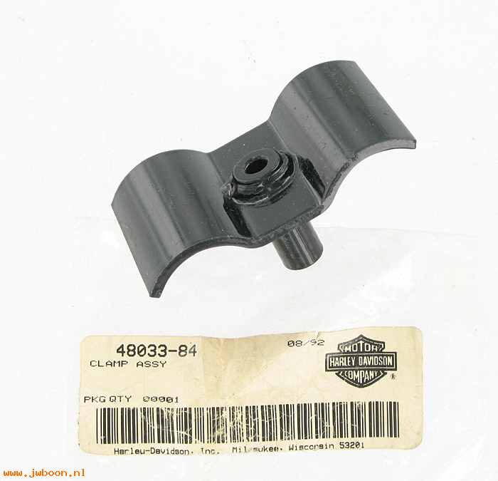   48033-84 (48033-84): Bracket, cannister mounting - front - NOS - FXST 84-88, Softail