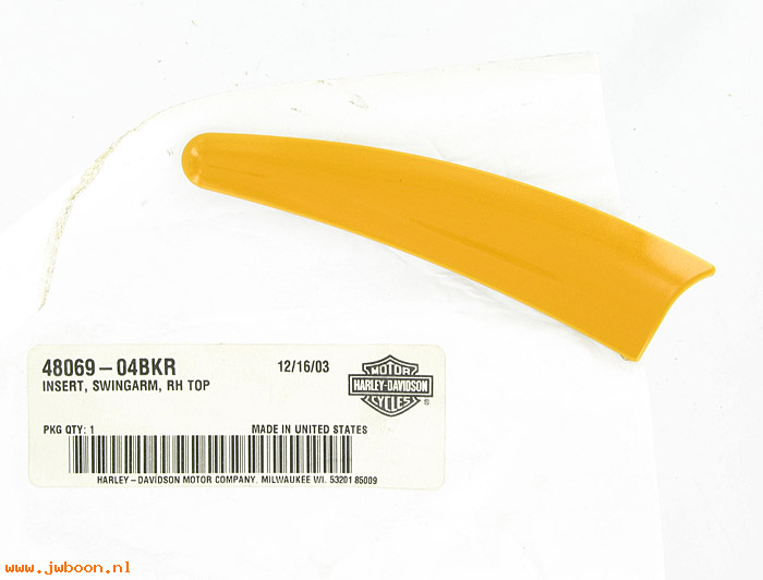   48069-04BKR (48069-04BKR): Swingarm insert, right top - yellow pearl - NOS - FXST, Softail