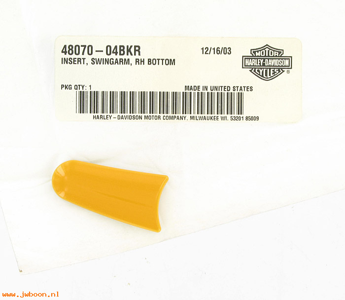   48070-04BKR (48070-04BKR): Swingarm insert, right bottom - yellow pearl - NOS - FXST,Softail
