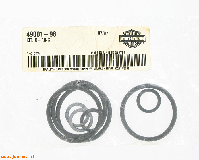   49001-98 (49001-98): O-ring - set - NOS - Softail axle covers 48179-98 / 48180-98