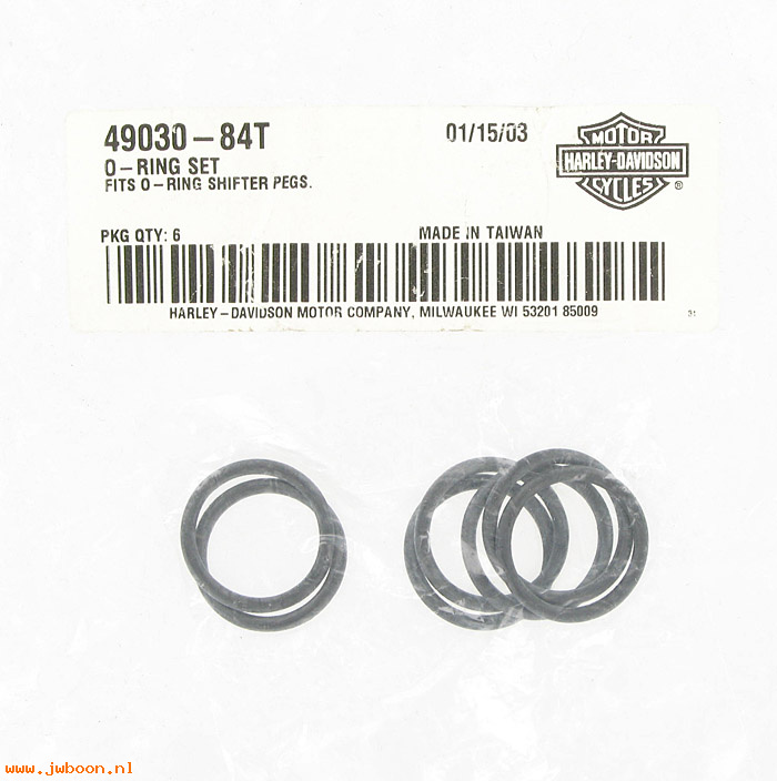   49030-84T (49030-84T  94941-84T): O-ring set, replacement o-rings  "Eagle Iron" - NOS - shifter peg