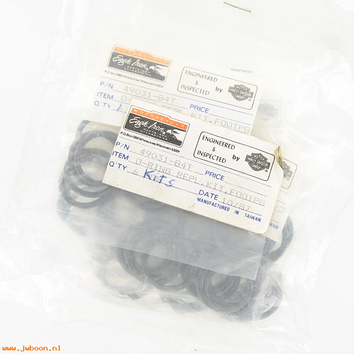   49031-84T.6pack (49031-84T  94955-84T): O-ring set, replacement o-rings  "Eagle Iron" 6 sets - NOS