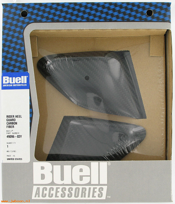   49096-03Y (49096-03Y): Carbon fiber heel protector kit - NOS - Buell XB9, XB12 '03-