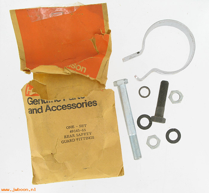   49145-65 (49145-65): Rear safety guard fittings - NOS - FL '58-'65, Panhead, Duo Glide