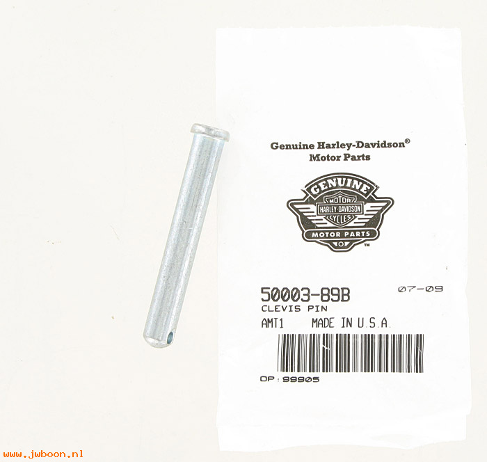  50003-89B (50003-89B): Clevis pin, jiffy stand - NOS - V-rod, VRSCA, VRSCD. Sportster XL