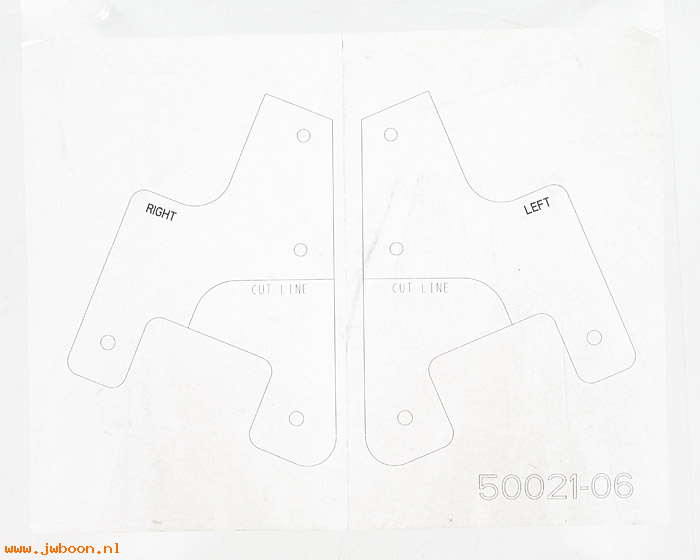   50021-06 (50021-06): Template - Dyna Wide Glide, FXDWG wide tire kit - NOS