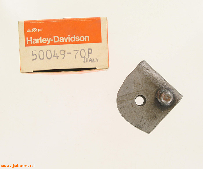   50049-70P (50049-70P): Mounting ear, jiffy stand, weld part - NOS - Sprint SS/SX 70-74