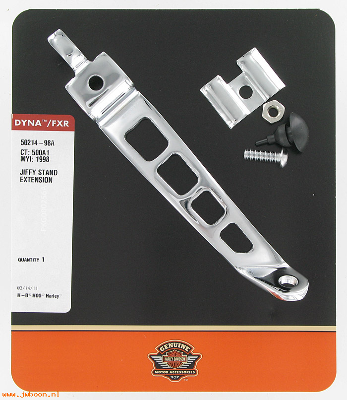   50214-98A (50214-98A): Extension - jiffy stand - FXD, Dyna's - NOS