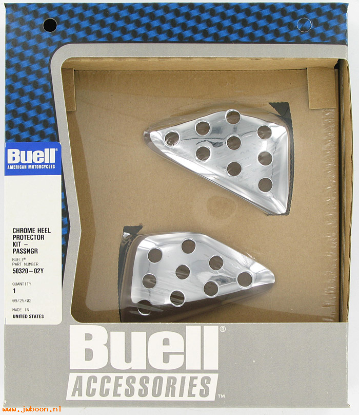   50320-02Y (50320-02Y): Heel protector kit - passenger - NOS - Buell XB9R,  XB9S '03-