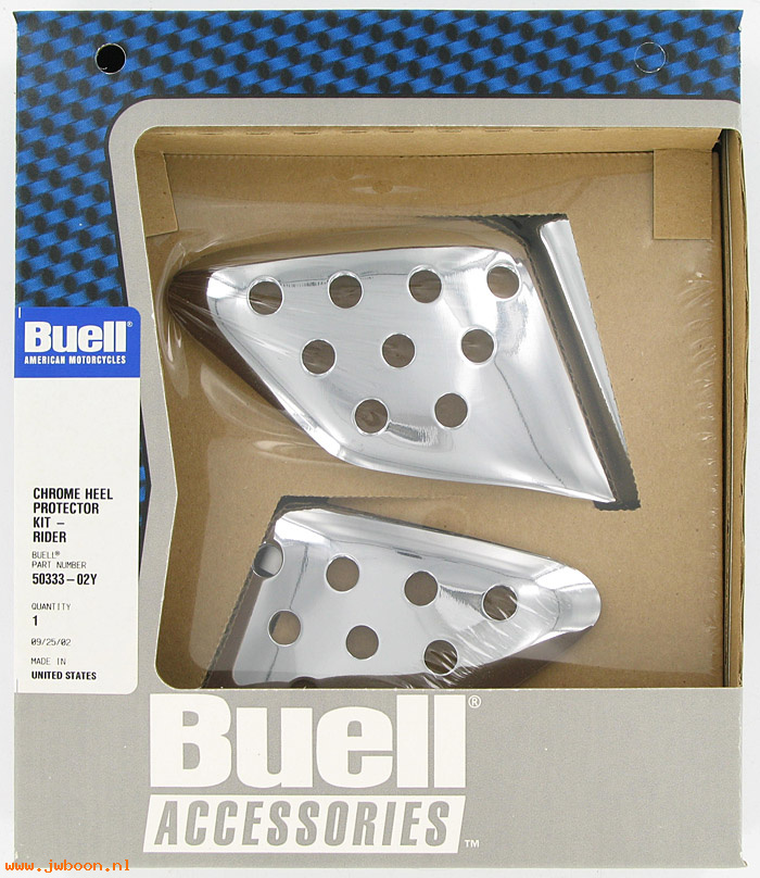   50333-02Y (50333-02Y): Heel protector kit - rider - NOS - Buell XB9R,  XB9S '03-